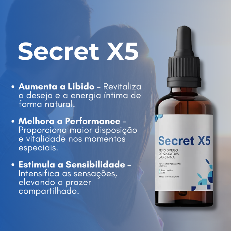 Secret X5 Original 30ml  - Suplemento Natural - Promoção Exclusiva + Frete Grátis